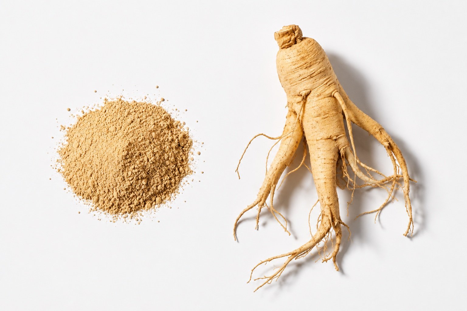 Ginseng root and powder